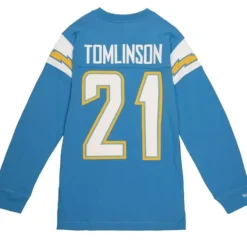 Mitchell & Ness T-Shirts & Tops-Name & Number Long Sleeve Tee San Diego Chargers 2009 Ladainian Tomlinson