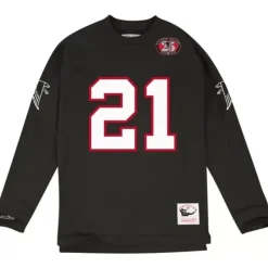 Mitchell & Ness T-Shirts & Tops-Name & Number Longsleeve Atlanta Falcons Deion Sanders