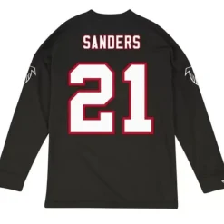 Mitchell & Ness T-Shirts & Tops-Name & Number Longsleeve Atlanta Falcons Deion Sanders