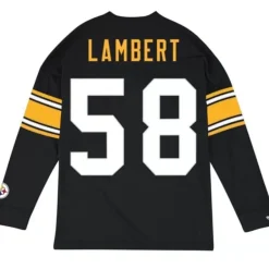 Mitchell & Ness T-Shirts & Tops-Name & Number Longsleeve Pittsburgh Steelers Jack Lambert