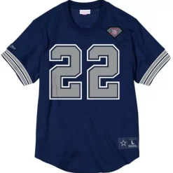 Mitchell & Ness T-Shirts & Tops-Name & Number Mesh Crewneck Dallas Cowboys Emmitt Smith