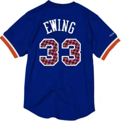 Mitchell & Ness T-Shirts & Tops-Name & Number Mesh Crewneck New York Knicks Patrick Ewing