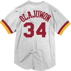 Mitchell & Ness T-Shirts & Tops-Name & Number Mesh Crewneck Houston Rockets Hakeem Olajuwon