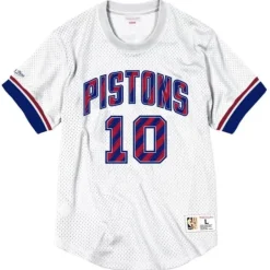 Mitchell & Ness T-Shirts & Tops-Name & Number Mesh Crewneck Detroit Pistons Dennis Rodman