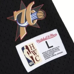 Mitchell & Ness T-Shirts & Tops-Name & Number Mesh Ss Hoodie Philadelphia 76Ers 2001 Allen Iverson