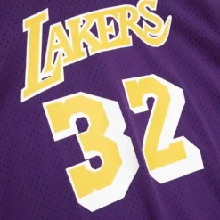 Mitchell & Ness T-Shirts & Tops-Name & Number Mesh Ss Hoodie Los Angeles Lakers 1985 Magic Johnson
