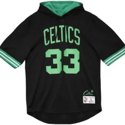Mitchell & Ness T-Shirts & Tops-Name & Number Mesh Ss Hoodie Boston Celtics 1986 Larry Bird
