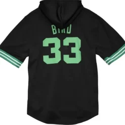Mitchell & Ness T-Shirts & Tops-Name & Number Mesh Ss Hoodie Boston Celtics 1986 Larry Bird