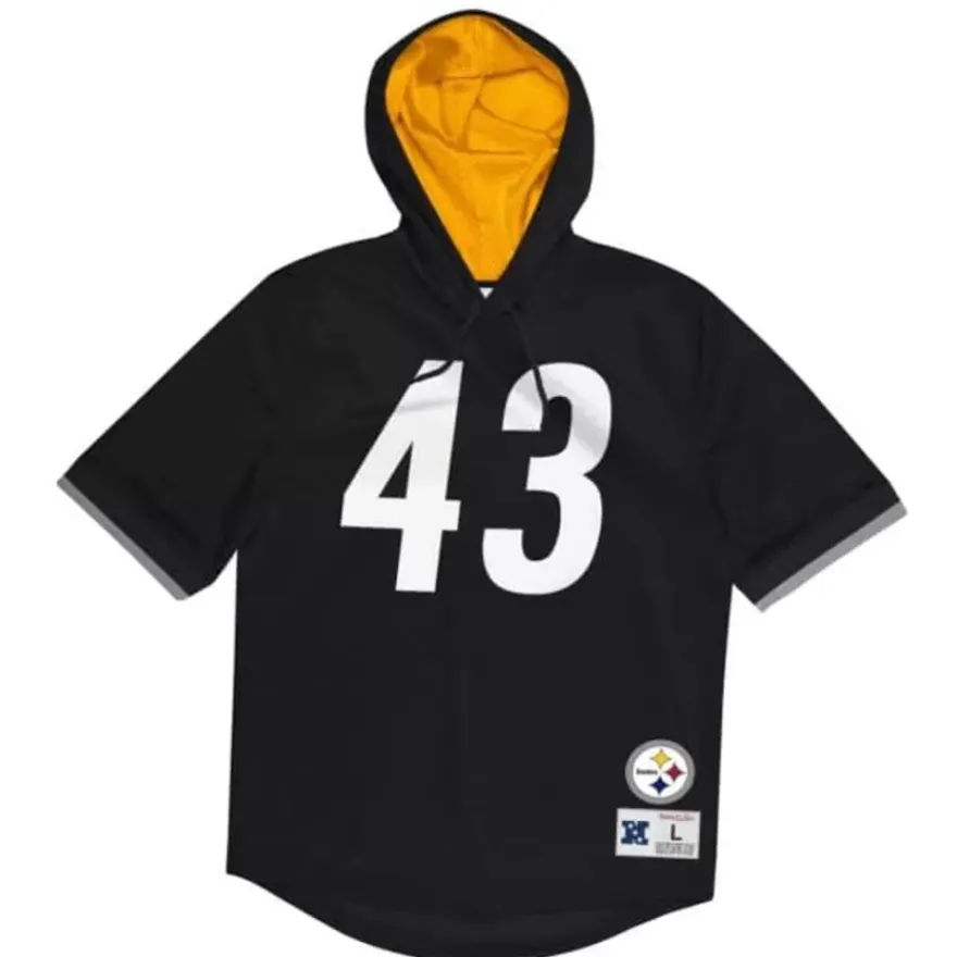 Mitchell & Ness Hoodies & Sweatshirts-Name & Number Ss Hoodie Pittsburgh Steelers 2005 Troy Polamalu