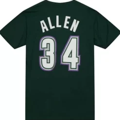 Mitchell & Ness T-Shirts & Tops-Name & Number Tee Milwaukee Bucks 1996-97 Ray Allen