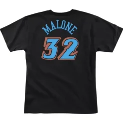 Mitchell & Ness T-Shirts & Tops-Name & Number Tee Utah Jazz Karl Malone
