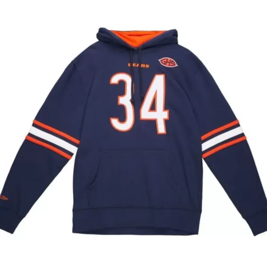 Mitchell & Ness Hoodies & Sweatshirts-Name And Number Fleece Hoodie Chicago Bears 1983 Walter Payton