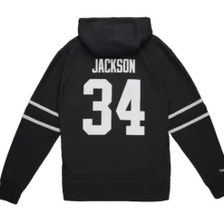 Mitchell & Ness Hoodies & Sweatshirts-Name And Number Fleece Hoodie Los Angeles Raiders 1988 Bo Jackson