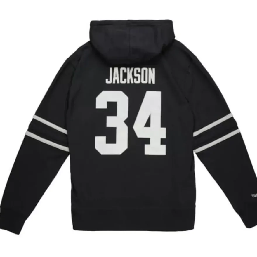 Mitchell & Ness Hoodies & Sweatshirts-Name And Number Fleece Hoodie Los Angeles Raiders 1988 Bo Jackson