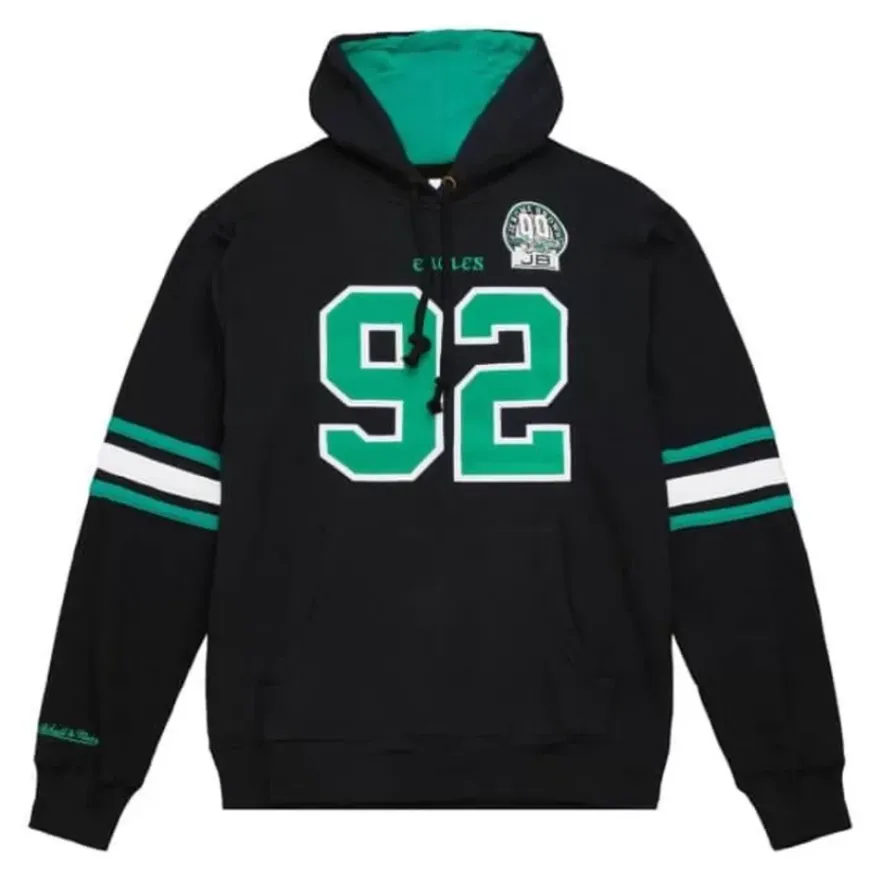 Mitchell & Ness Hoodies & Sweatshirts-Name And Number Fleece Hoodie Philadelphia Eagles 1990 Reggie White