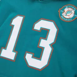 Mitchell & Ness Hoodies & Sweatshirts-Name And Number Fleece Hoodie Miami Dolphins 1990 Dan Marino