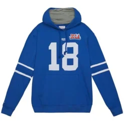 Mitchell & Ness Hoodies & Sweatshirts-Name And Number Fleece Hoodie Indianapolis Colts 2006 Peyton Manning