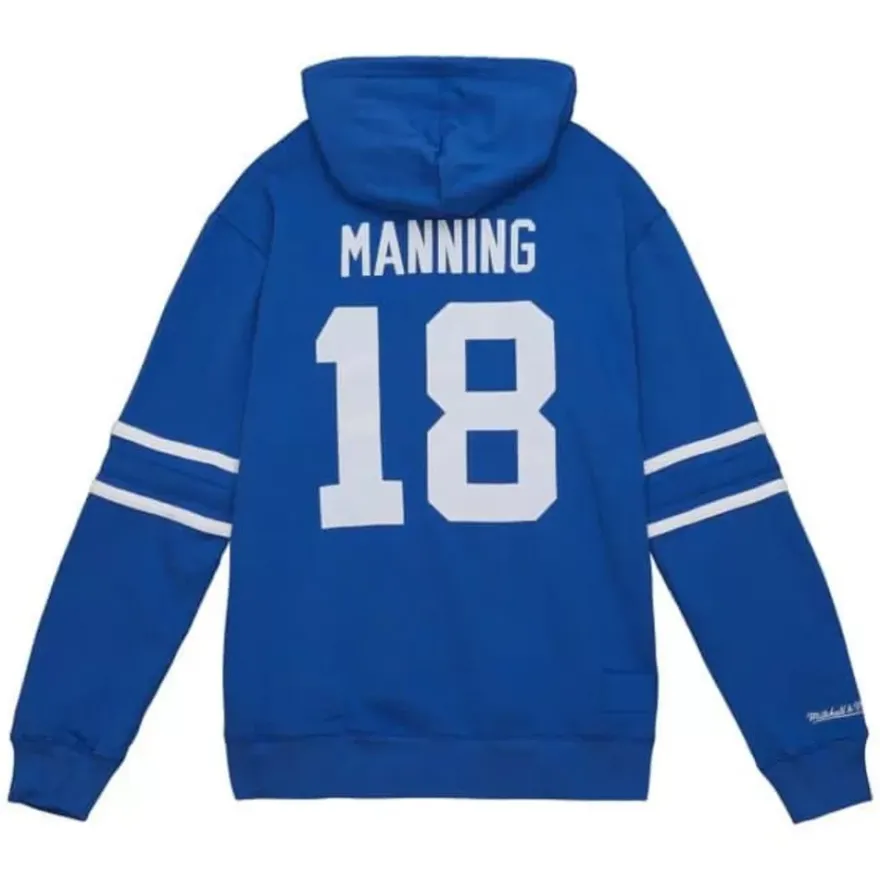 Mitchell & Ness Hoodies & Sweatshirts-Name And Number Fleece Hoodie Indianapolis Colts 2006 Peyton Manning