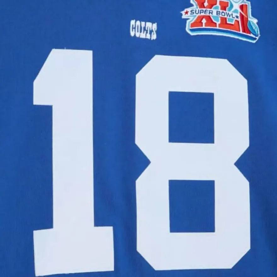 Mitchell & Ness Hoodies & Sweatshirts-Name And Number Fleece Hoodie Indianapolis Colts 2006 Peyton Manning