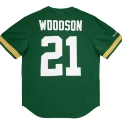 Mitchell & Ness T-Shirts & Tops-Name And Number Mesh Top Green Bay Packers 2010 Charles Woodson