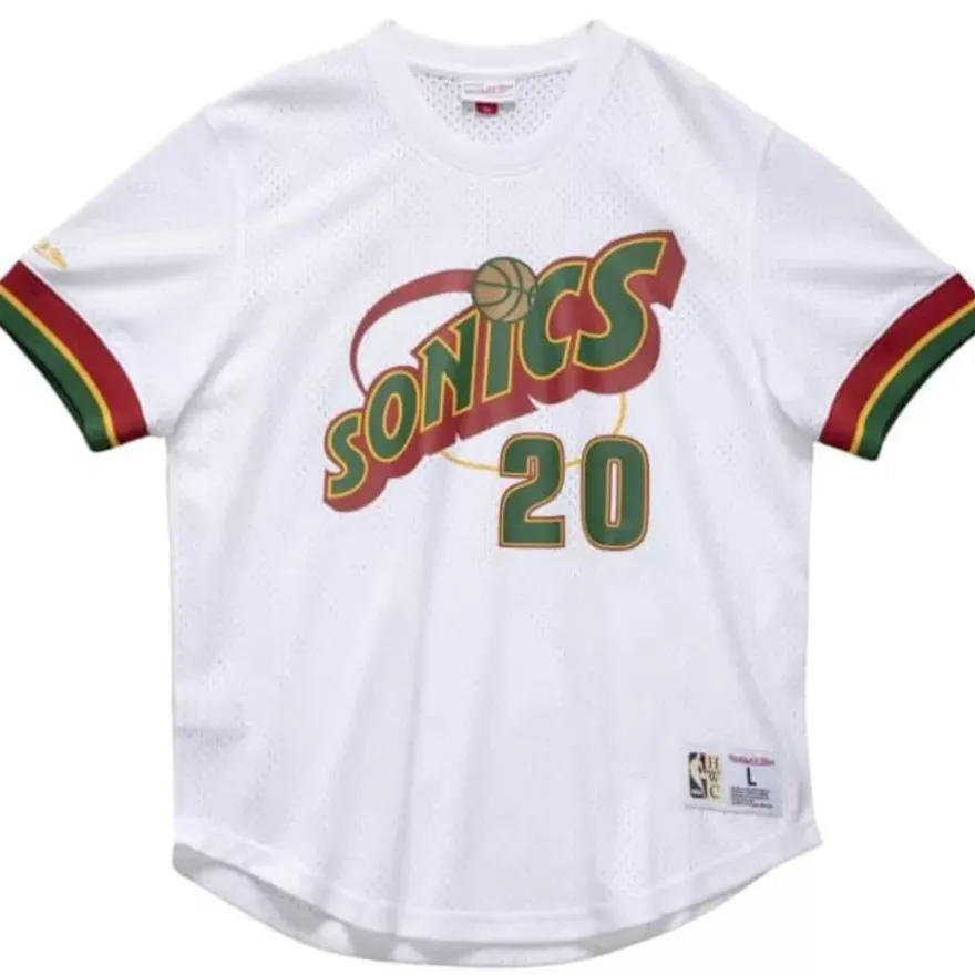 Mitchell & Ness T-Shirts & Tops-Name And Number Mesh Top Seattle Supersonics 1996-97 Gary Payton
