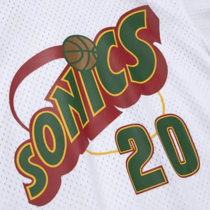 Mitchell & Ness T-Shirts & Tops-Name And Number Mesh Top Seattle Supersonics 1996-97 Gary Payton
