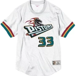 Mitchell & Ness T-Shirts & Tops-Name And Number Mesh Top Detroit Pistons 1998-99 Grant Hill