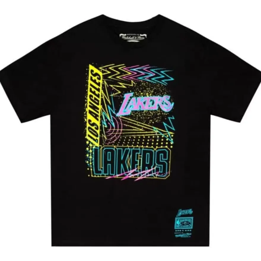 Mitchell & Ness T-Shirts & Tops-Neon Tee Los Angeles Lakers