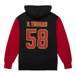 Mitchell & Ness Hoodies & Sweatshirts-N&N Fashion Fleece Hoodie Kansas City Chiefs 1994 Derrick Thomas