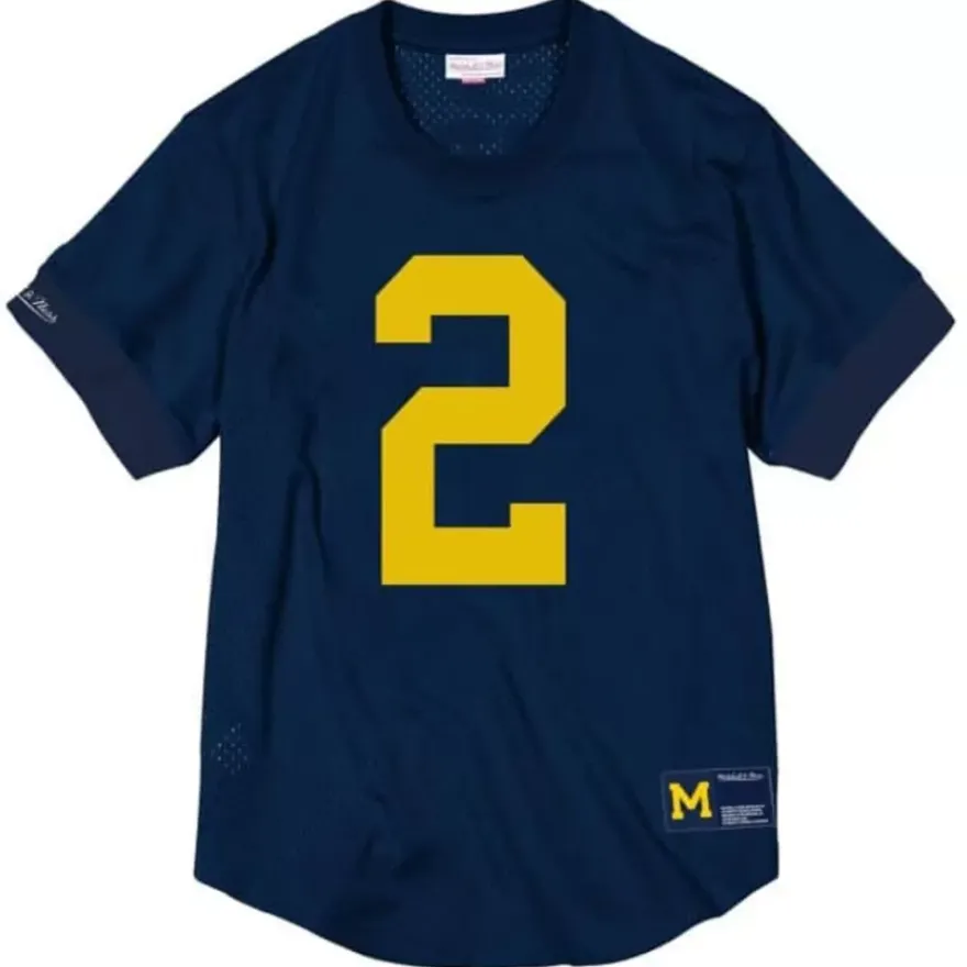 Mitchell & Ness Hoodies & Sweatshirts-N&N Mesh Crewneck University Of Michigan 1997 Charles Woodson