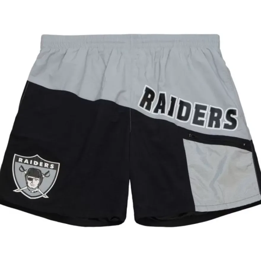 Mitchell & Ness Shorts-Nylon Utility Shorts Oakland Raiders