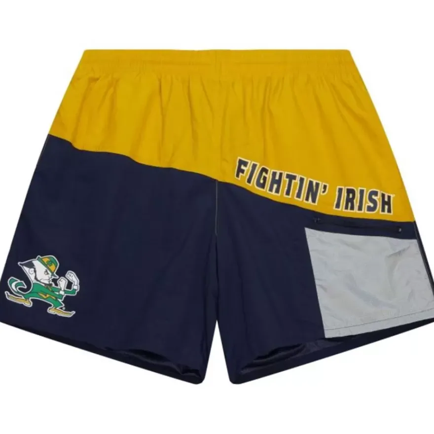 Mitchell & Ness Shorts-Nylon Utility Shorts University Of Notre Dame