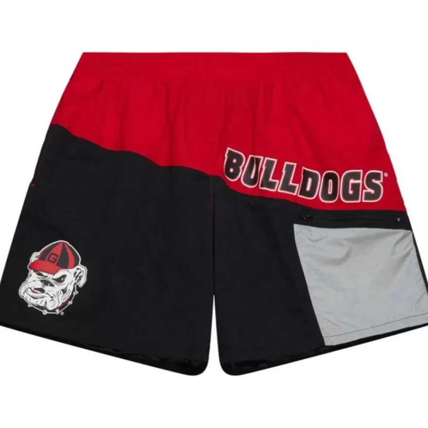 Mitchell & Ness Shorts-Nylon Utility Shorts University Of Georgia