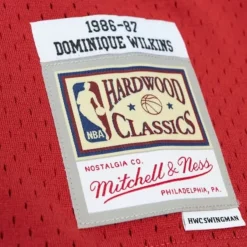 Mitchell & Ness Nba Swingman-Off Court Chenille Swingman Dominique Wilkins Atlanta Hawks 1986-87 Jersey