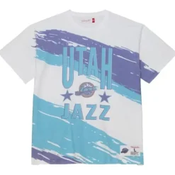 Mitchell & Ness T-Shirts & Tops-Paintbrush Sublimated Ss Tee Utah Jazz