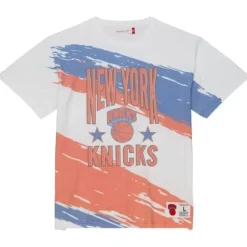 Mitchell & Ness T-Shirts & Tops-Paintbrush Sublimated Ss Tee New York Knicks