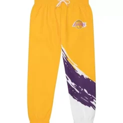 Mitchell & Ness Pants-Paintbrush Warmup Pant Los Angeles Lakers