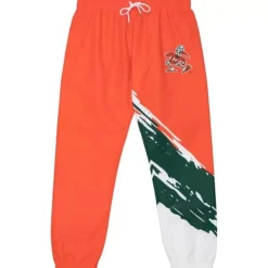 Mitchell & Ness Pants-Paintbrush Warmup Pant University Of Miami