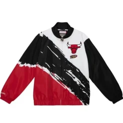 Mitchell & Ness Jackets & Outerwear-Paintbrush Windbreaker Chicago Bulls