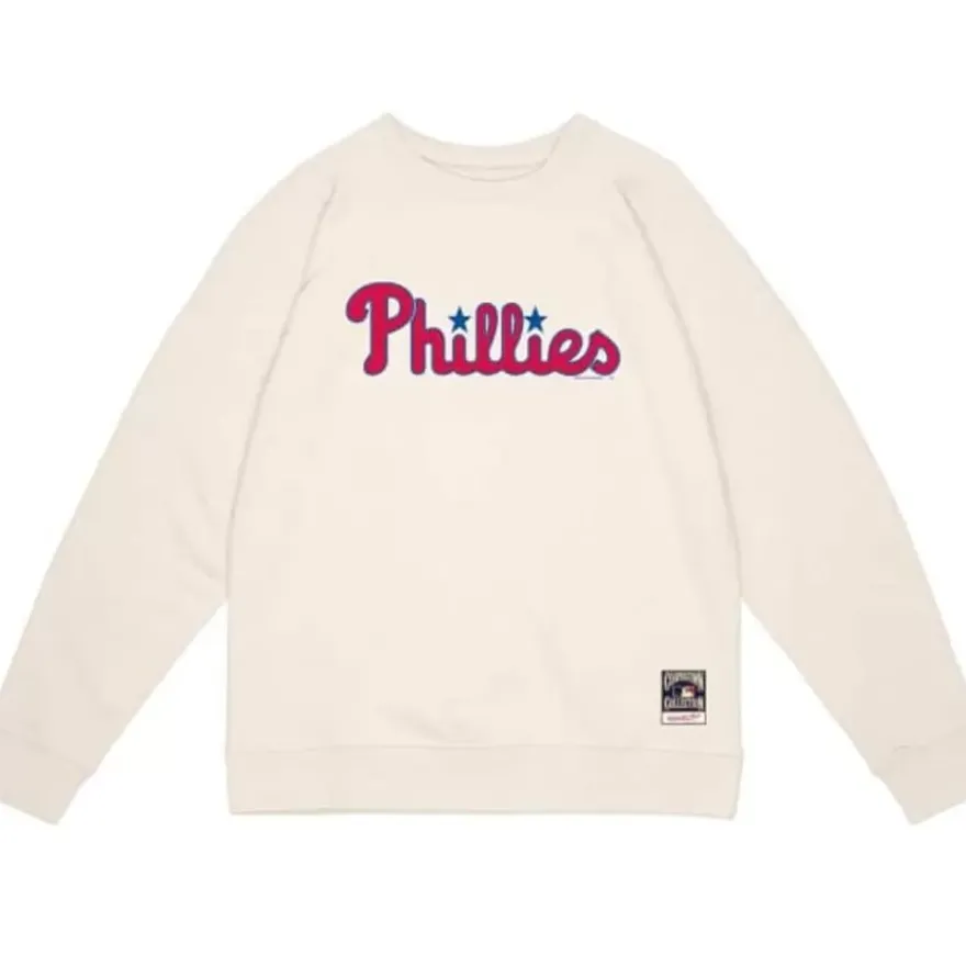 Mitchell & Ness Hoodies & Sweatshirts-Phillies Logo Crew Philadelphia Phillies