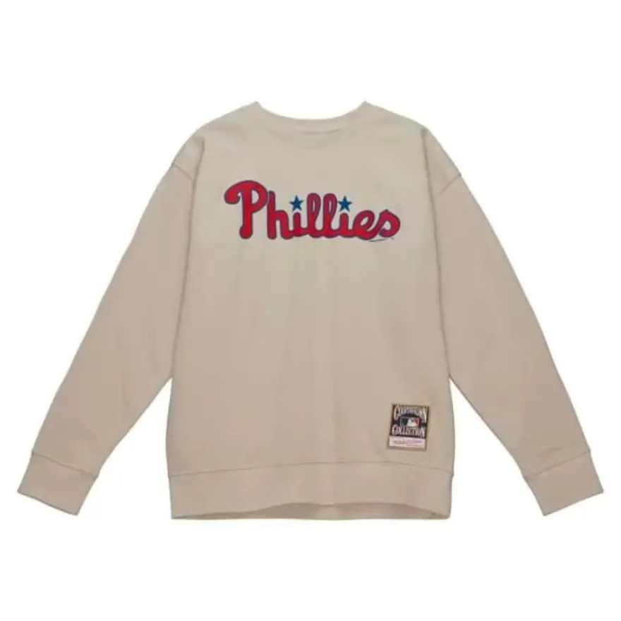 Mitchell & Ness Hoodies & Sweatshirts-Phillies Logo Crew Philadelphia Phillies