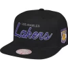 Mitchell & Ness Snapback-Pink Under Script Snapback Hwc Los Angeles Lakers