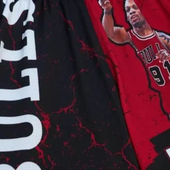 Mitchell & Ness Shorts-Player Burst Mesh Shorts Chicago Bulls Dennis Rodman