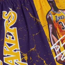 Mitchell & Ness Shorts-Player Burst Mesh Shorts Los Angeles Lakers Shaquille O'Neal