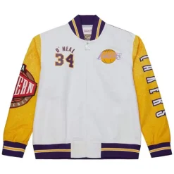 Mitchell & Ness Jackets & Outerwear-Player Burst Warm Up Jacket Los Angeles Lakers Shaquille O'Neal