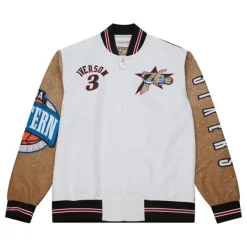 Mitchell & Ness Jackets & Outerwear-Player Burst Warm Up Jacket Philadelphia 76Ers Allen Iverson