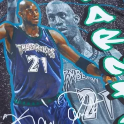 Mitchell & Ness Jackets & Outerwear-Player Burst Warm Up Jacket Minnesota Timberwolves Kevin Garnett