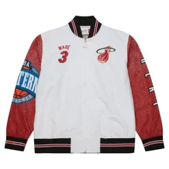 Mitchell & Ness Jackets & Outerwear-Player Burst Warm Up Jacket Miami Heat Dwyane Wade