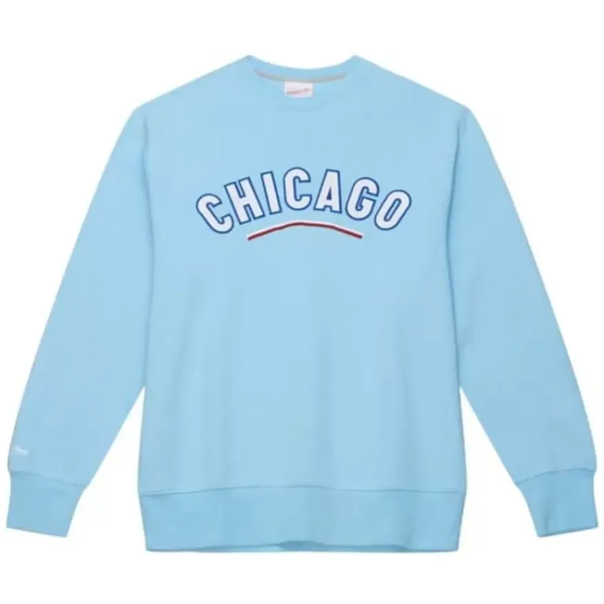 Mitchell & Ness Hoodies & Sweatshirts-Playoff Win 2.0 Crew Chicago Cubs