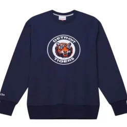 Mitchell & Ness Hoodies & Sweatshirts-Playoff Win 2.0 Crew Detroit Tigers